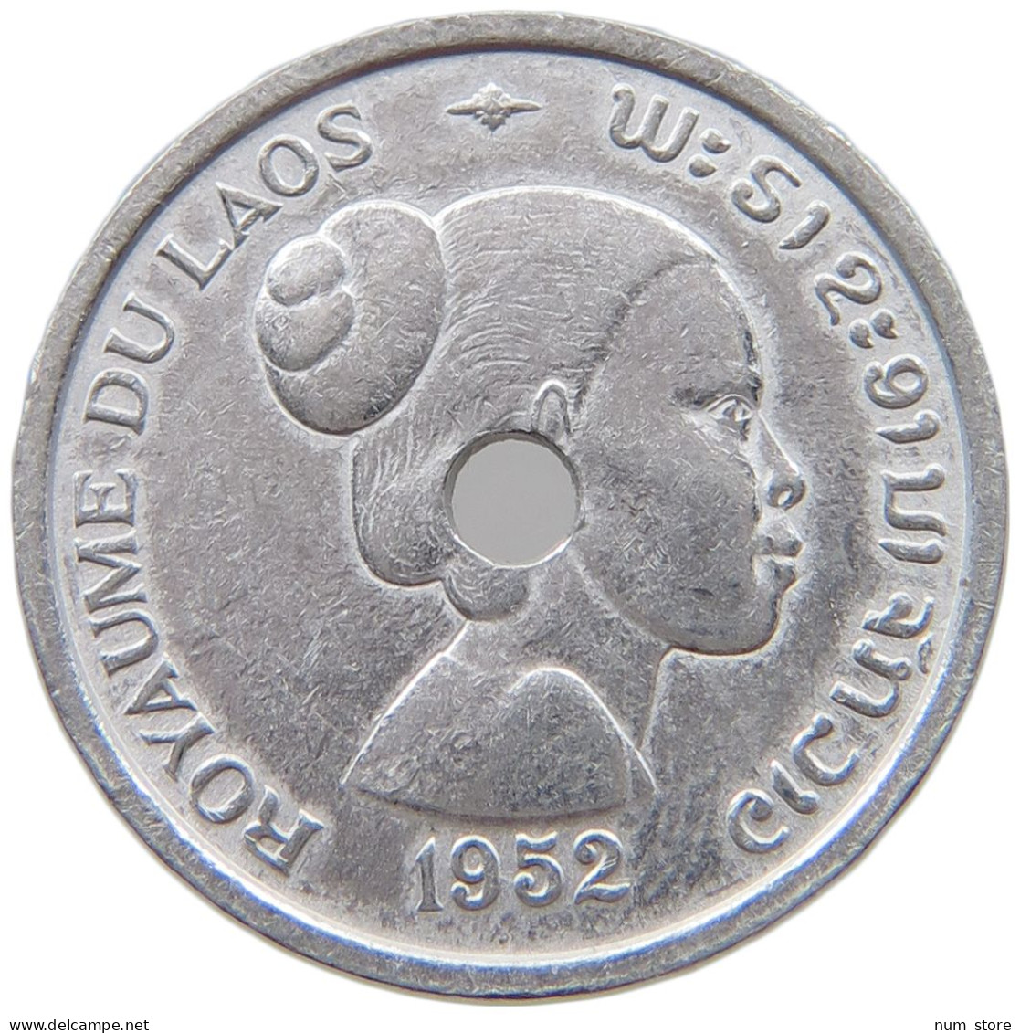 LAOS 10 CENTS 1952  #a021 0813 - Laos