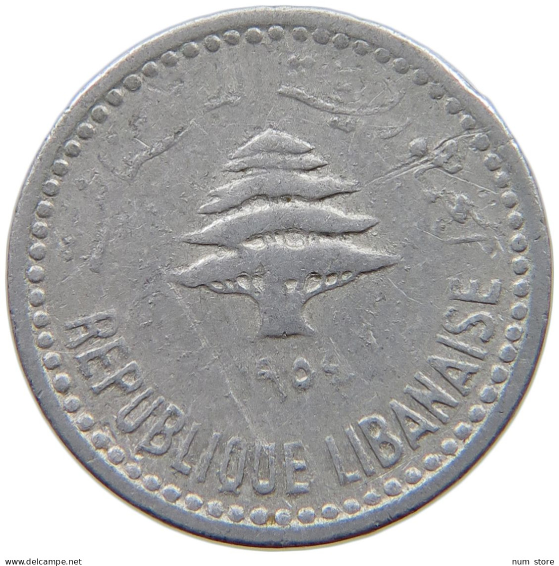 LEBANON 5 PIASTRES 1952  #a076 0465 - Líbano