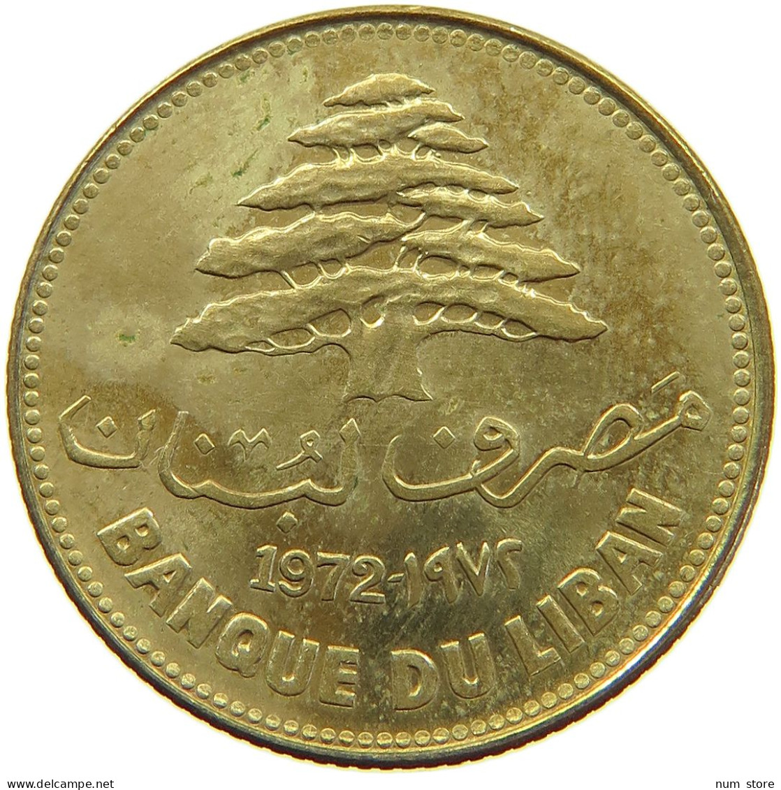 LEBANON 25 PIASTRES 1972  #a081 0123 - Líbano