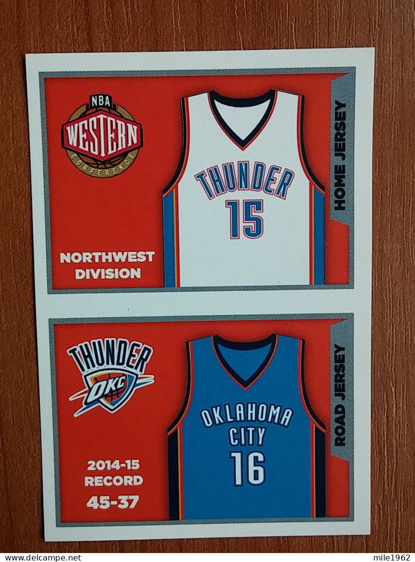 ST 21 - NBA SEASONS 2015-16, Sticker, Autocollant, PANINI, No 300 Home Jersey Oklahoma City Thunder - Books