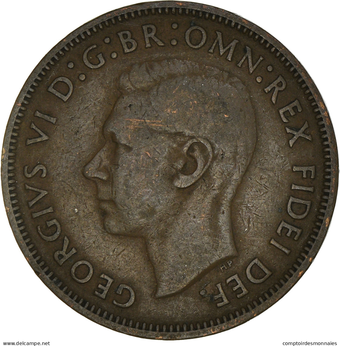 Monnaie, Grande-Bretagne, George VI, 1/2 Penny, 1951, TB+, Bronze, KM:868 - C. 1/2 Penny