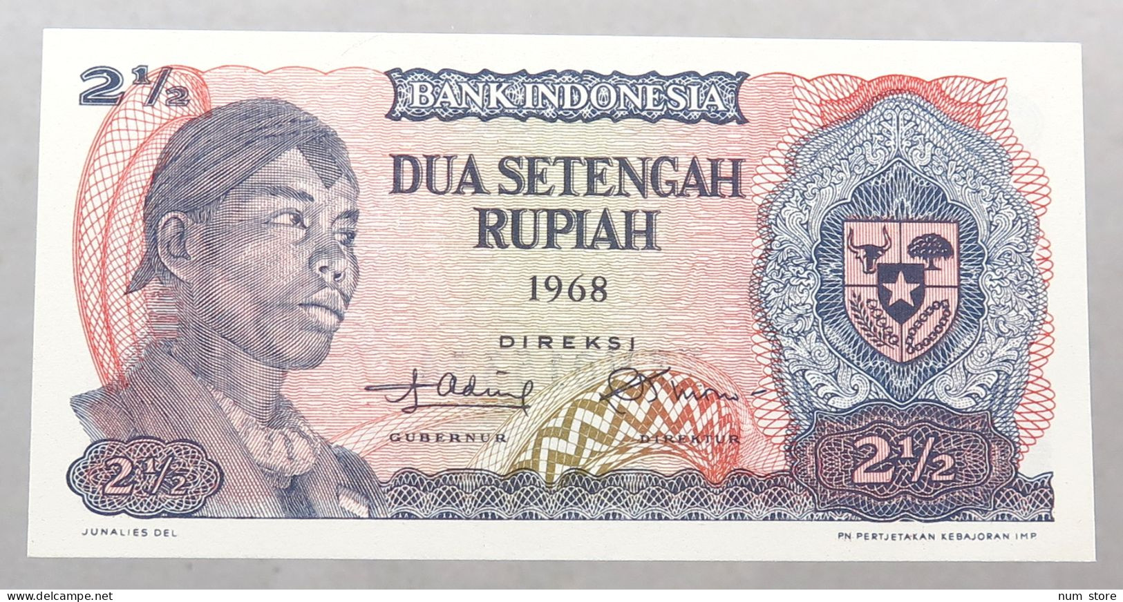 INDONESIA 2 1/2 RUPIAH 1968  #alb051 0305 - Indonesia