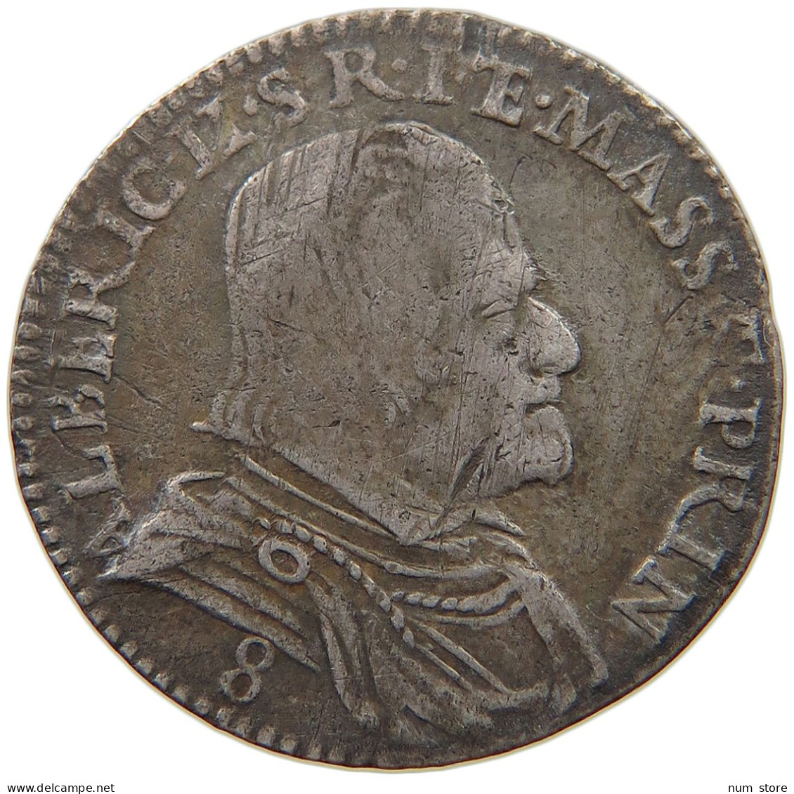 ITALY STATES 8 BOLOGNINI 1663 MASSA Alberigo II Cybo (1662-1690) #t108 0375 - Other & Unclassified