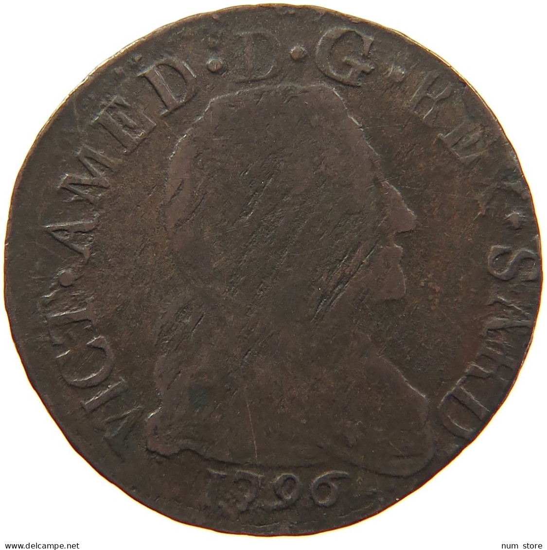 ITALY STATES SARDINIA 20 SOLDI 1796 Vittorio Amadeo III., 1773-1796. #s021 0321 - Piemonte-Sardegna, Savoia Italiana