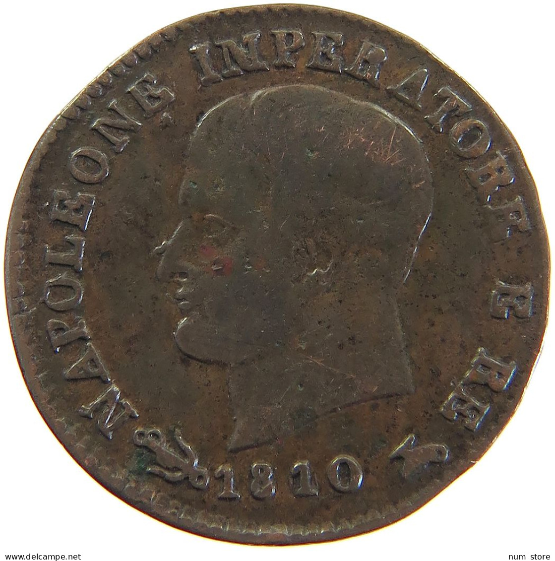 ITALY STATES NAPOLEON I. CENTESIMO 1810 V Napoleon I. (1804-1814, 1815) #t017 0023 - Napoleontisch