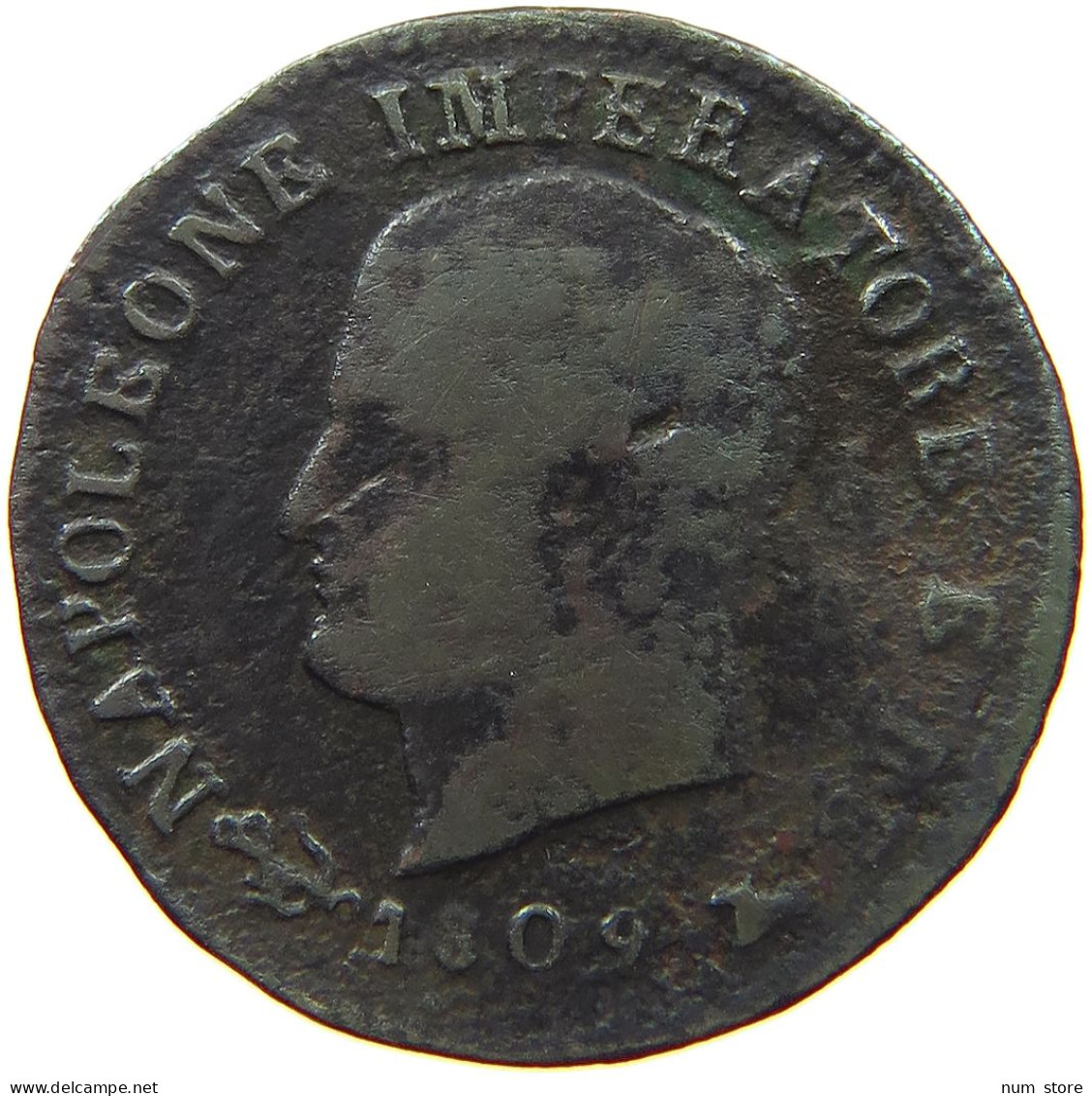 ITALY STATES NAPOLEON I. CENTESIMO 1809 V Napoleon I. (1804-1814, 1815) #t144 0905 - Napoleonische