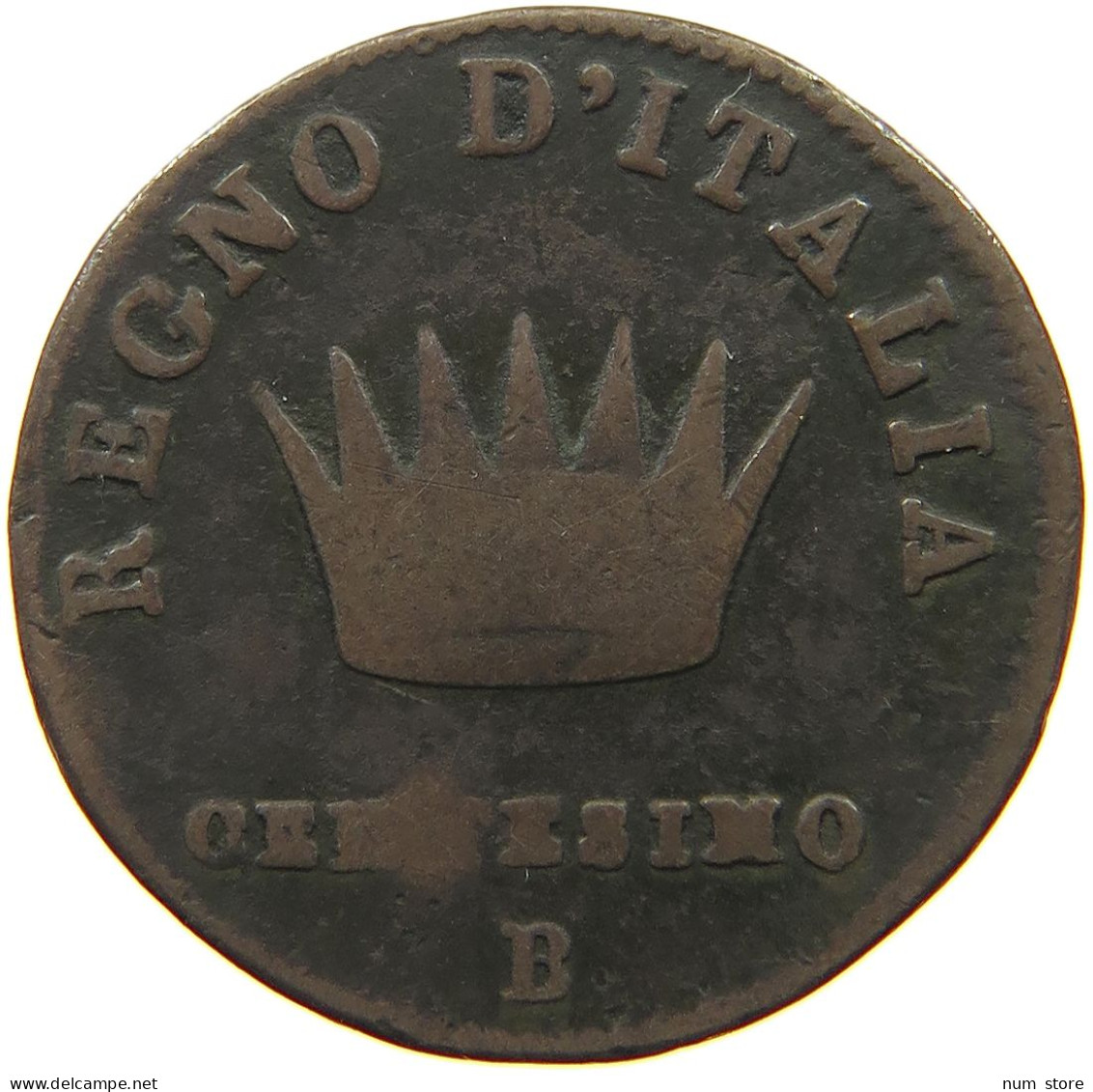 ITALY STATES NAPOLEON I. CENTESIMO 1808 B Napoleon I. (1804-1814, 1815) #t140 0599 - Napoleontisch