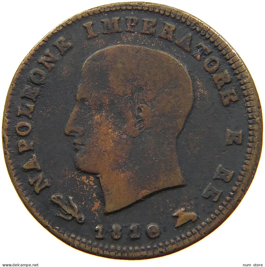 ITALY STATES NAPOLEON I. 3 CENTESIMI 1810 V Napoleon I. (1804-1814, 1815) #a085 0081 - Napoleontisch