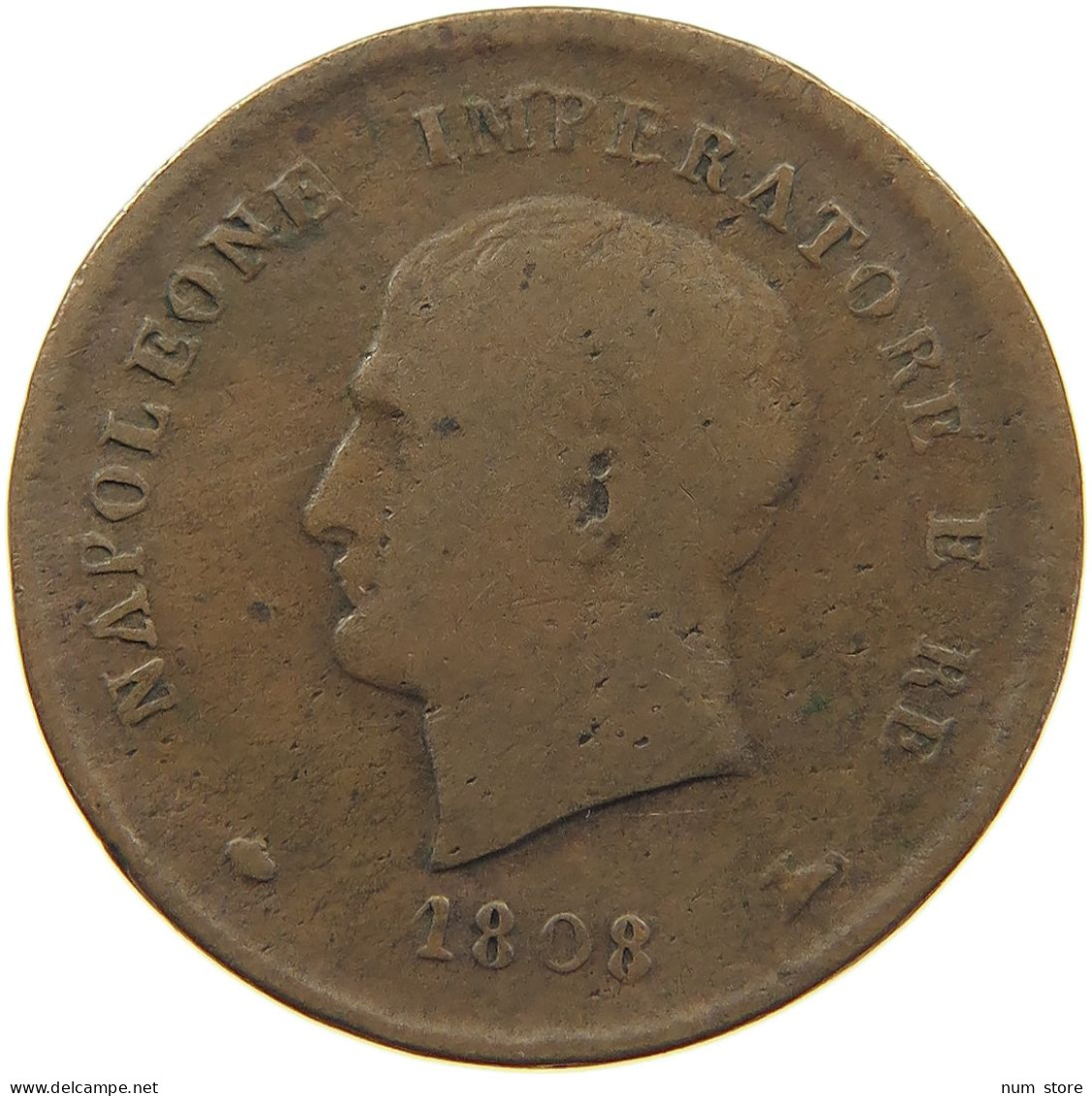 ITALY STATES NAPOLEON I. 3 CENTESIMI 1808 M Napoleon I. (1804-1814, 1815) #c080 0665 - Napoleontisch