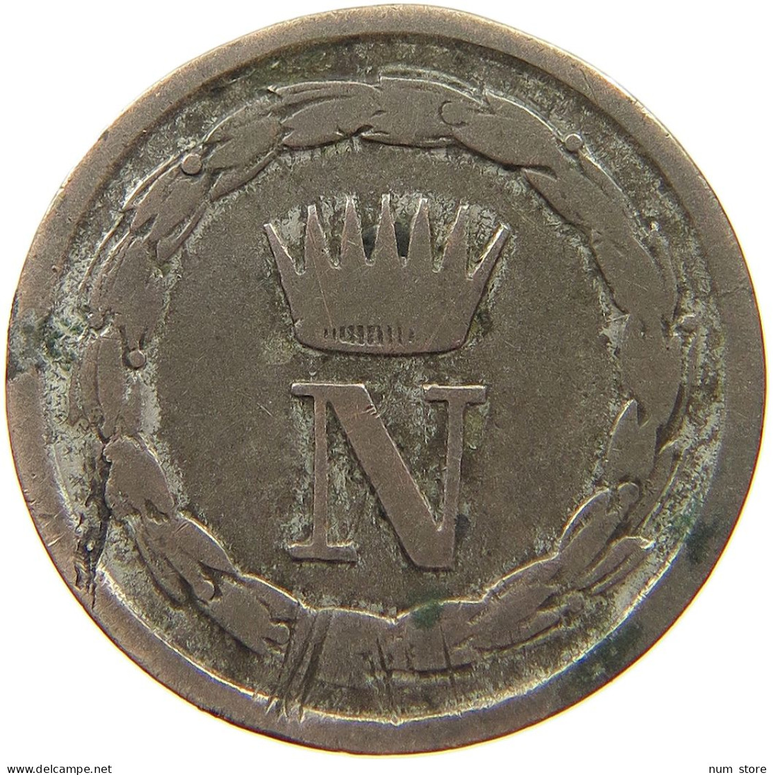 ITALY STATES NAPOLEON I. 10 CENTESIMI 1810 M Napoleon I. (1804-1814, 1815) #t072 0425 - Napoleontisch