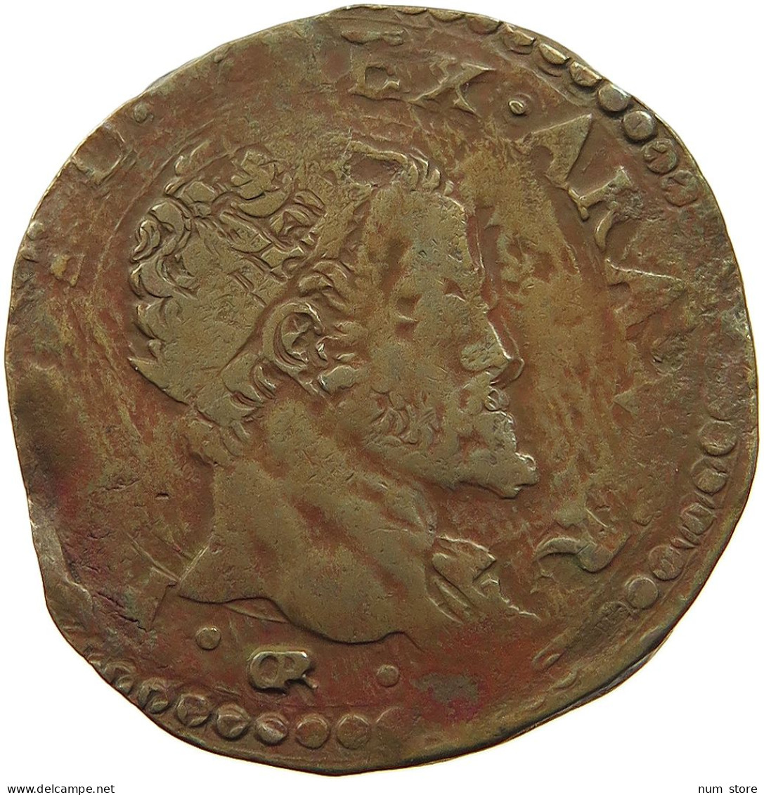 ITALY STATES NAPLES TORNESE 159. Felipe II. OVERSTRUCK #t061 0351 - Naples & Sicile