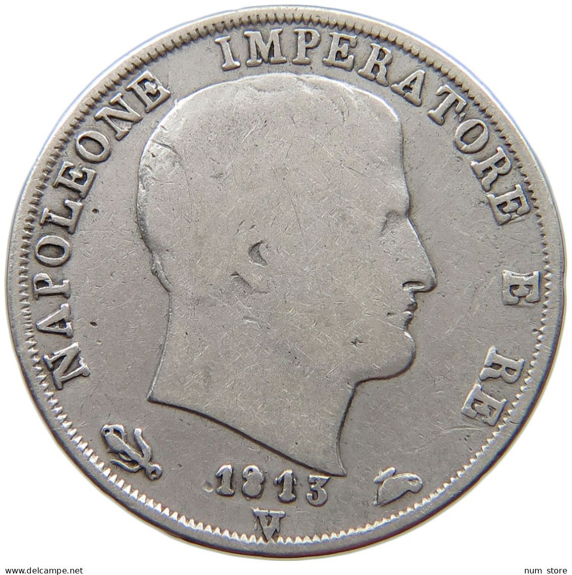 ITALY STATES NAPOLEON I. 2 LIRE 1813 V Napoleon I. (1804-1814, 1815) #t144 0119 - Napoléonniennes