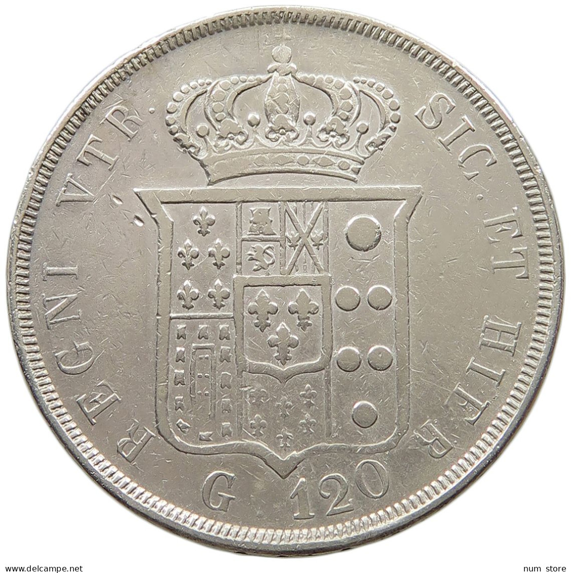 ITALY STATES NAPLES 120 GRANA 1847  #t108 0017 - Neapel & Sizilien