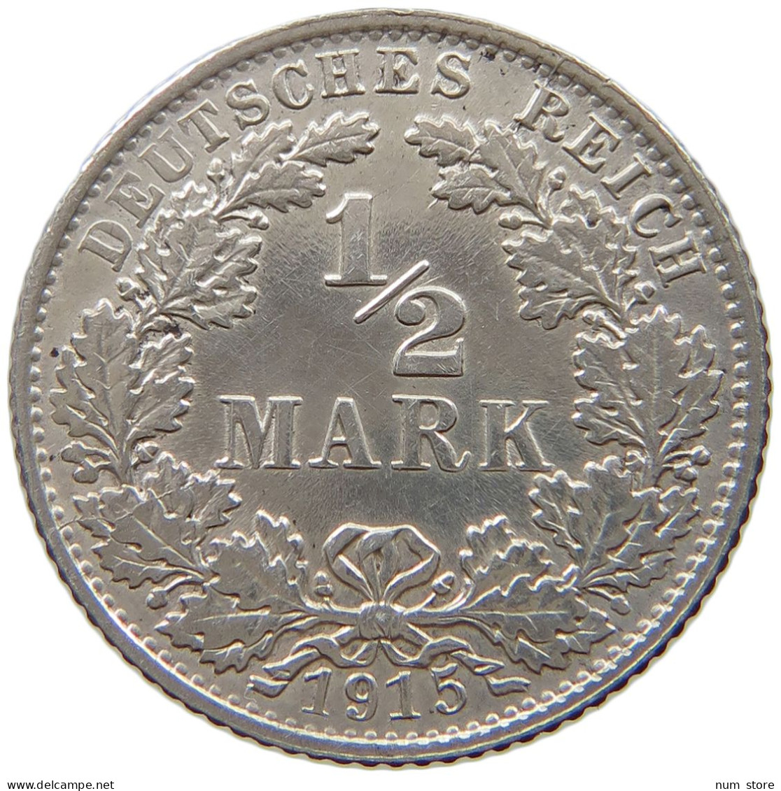 KAISERREICH 1/2 MARK 1915 E  #a091 0219 - 1/2 Mark