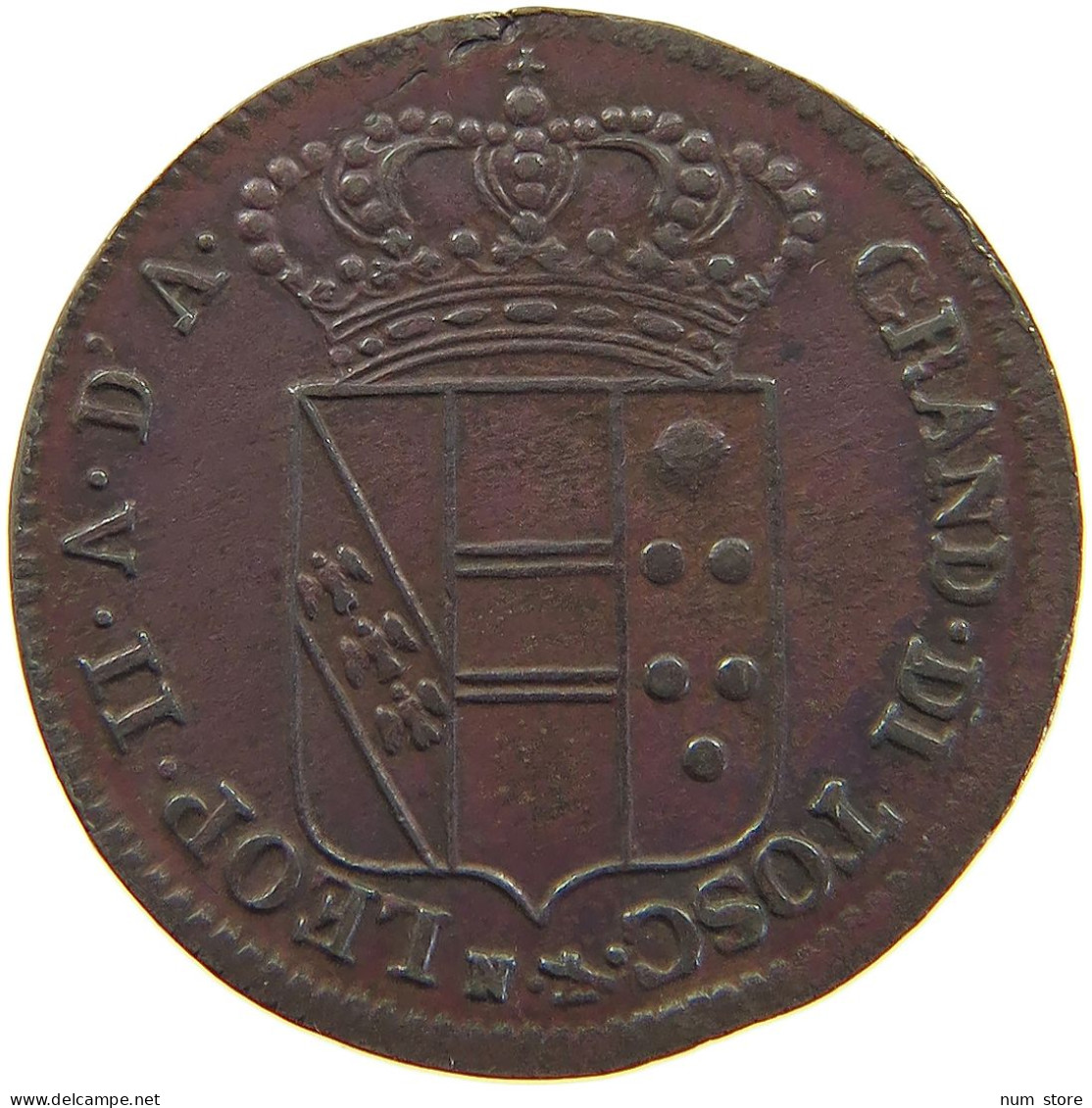 ITALY STATES TUSCANY 5 QUATTRINI 1826  #t001 0505 - Toscane