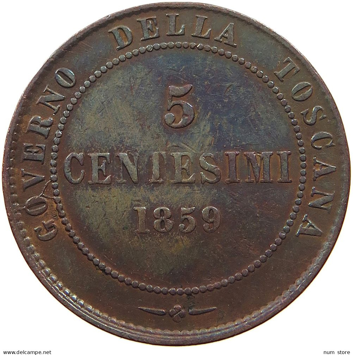 ITALY STATES TUSCANY 5 CENTESIMI 1859  #t060 0471 - Toscane