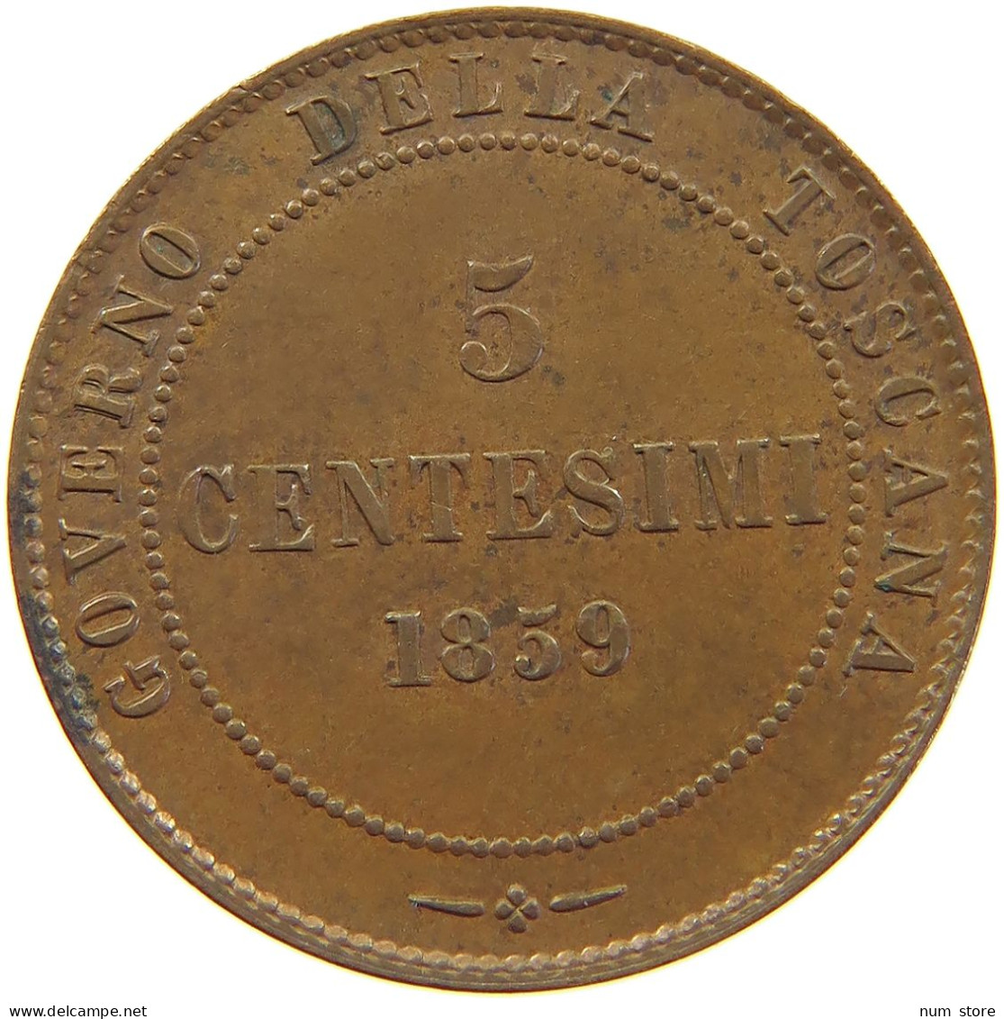 ITALY STATES TUSCANY 5 CENTESIMI 1859  #c046 0113 - Toscane