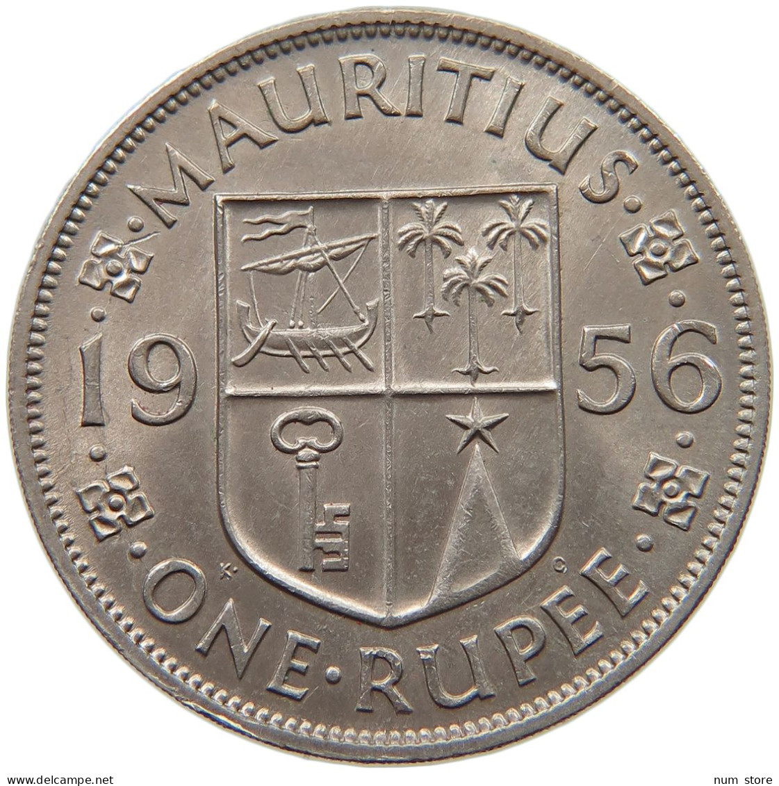 MAURITIUS RUPEE 1956 Elizabeth II. (1952-2022) #c010 0141 - Mauritius