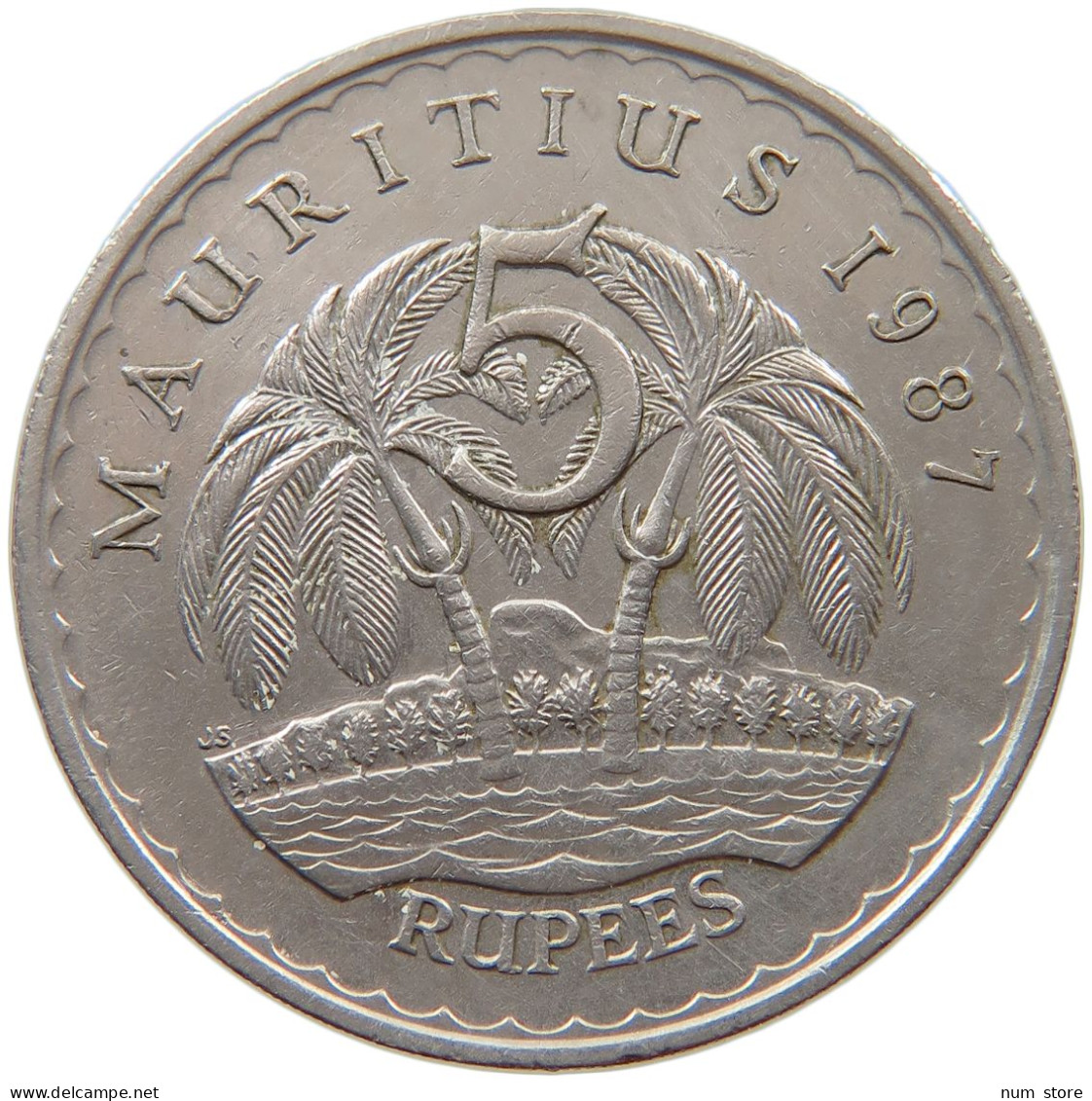 MAURITIUS 5 RUPEES 1987  #c063 0785 - Mauritius