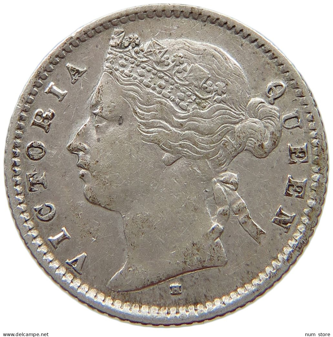 MAURITIUS 20 CENTS 1877 H Victoria 1837-1901 #t078 0279 - Maurice