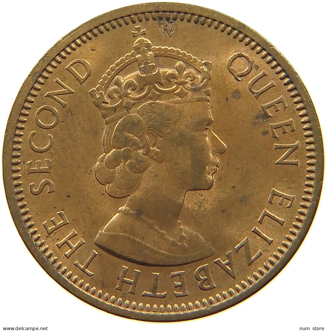 MAURITIUS 2 CENTS 1959 Elizabeth II. (1952-2022) #a095 0487 - Mauritius