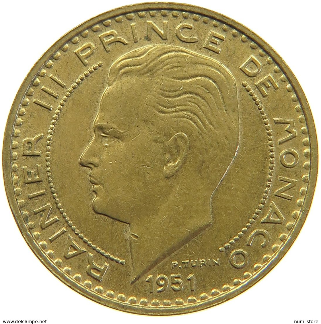 MONACO 20 FRANCS 1951 Rainier III. (1949-2005) #c016 0115 - 1949-1956 Old Francs