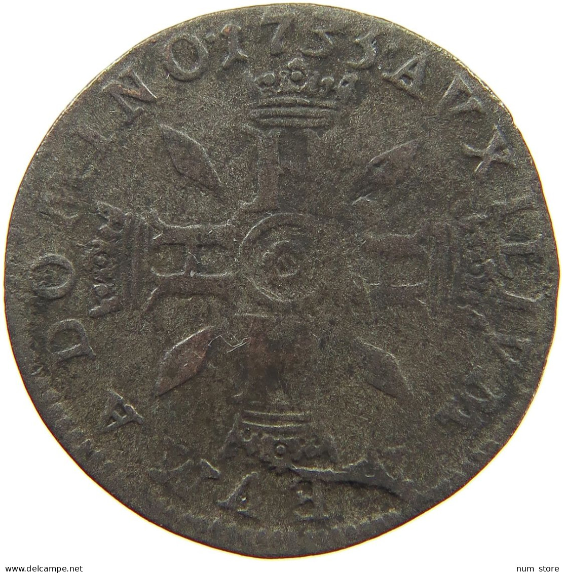 MONACO 1/2 PEZZETTA, 1 1/2 SOLS 1735 HONORE III. (1733-1795) RARE #c039 0091 - 1505-1795 De Lucien Ier à Honoré III.