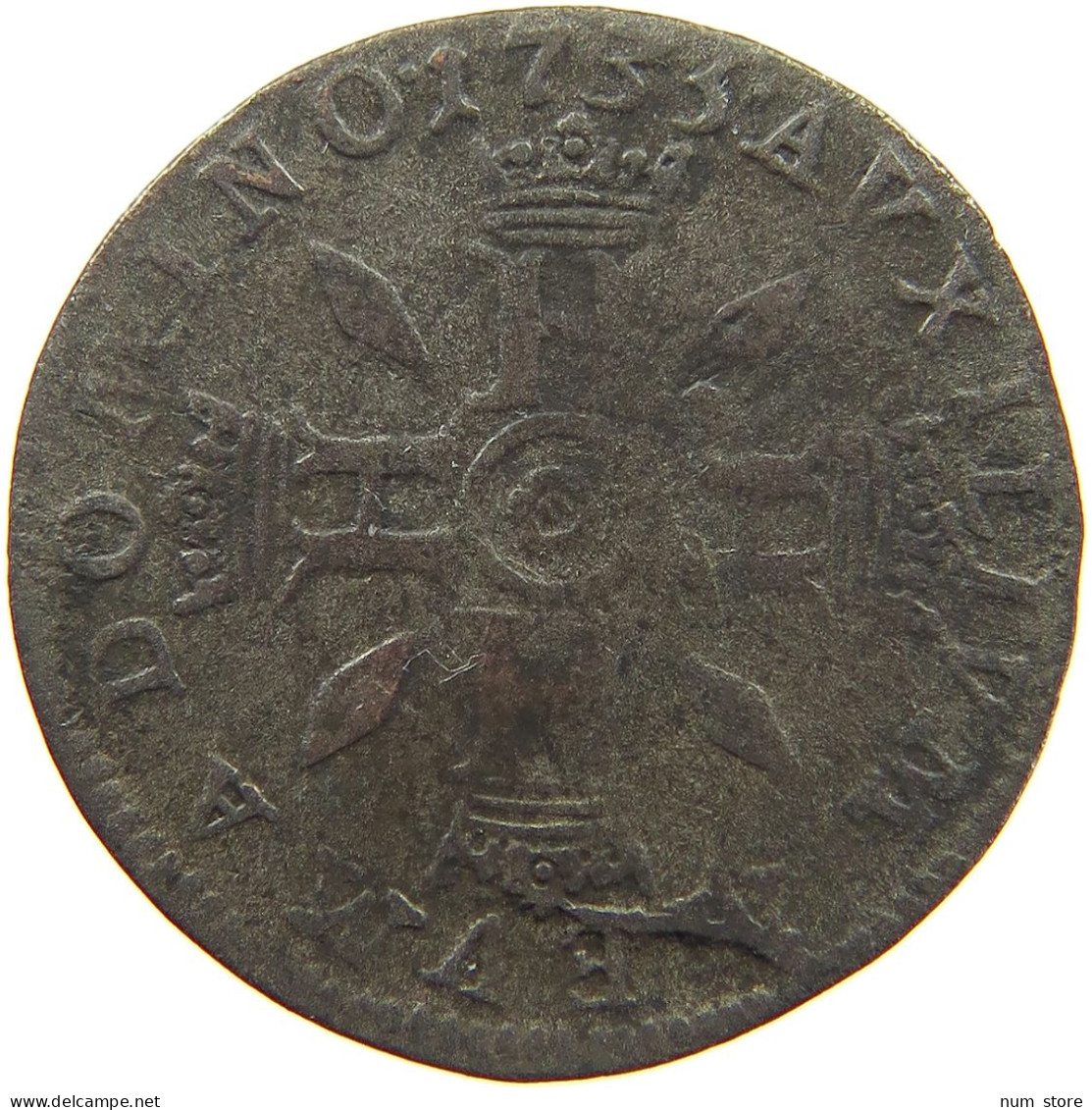 MONACO 1/2 PEZZETTA, 1 1/2 SOLS 1735 HONORE III. (1733-1795) RARE #c039 0091 - 1505-1795 De Lucien Ier à Honoré III