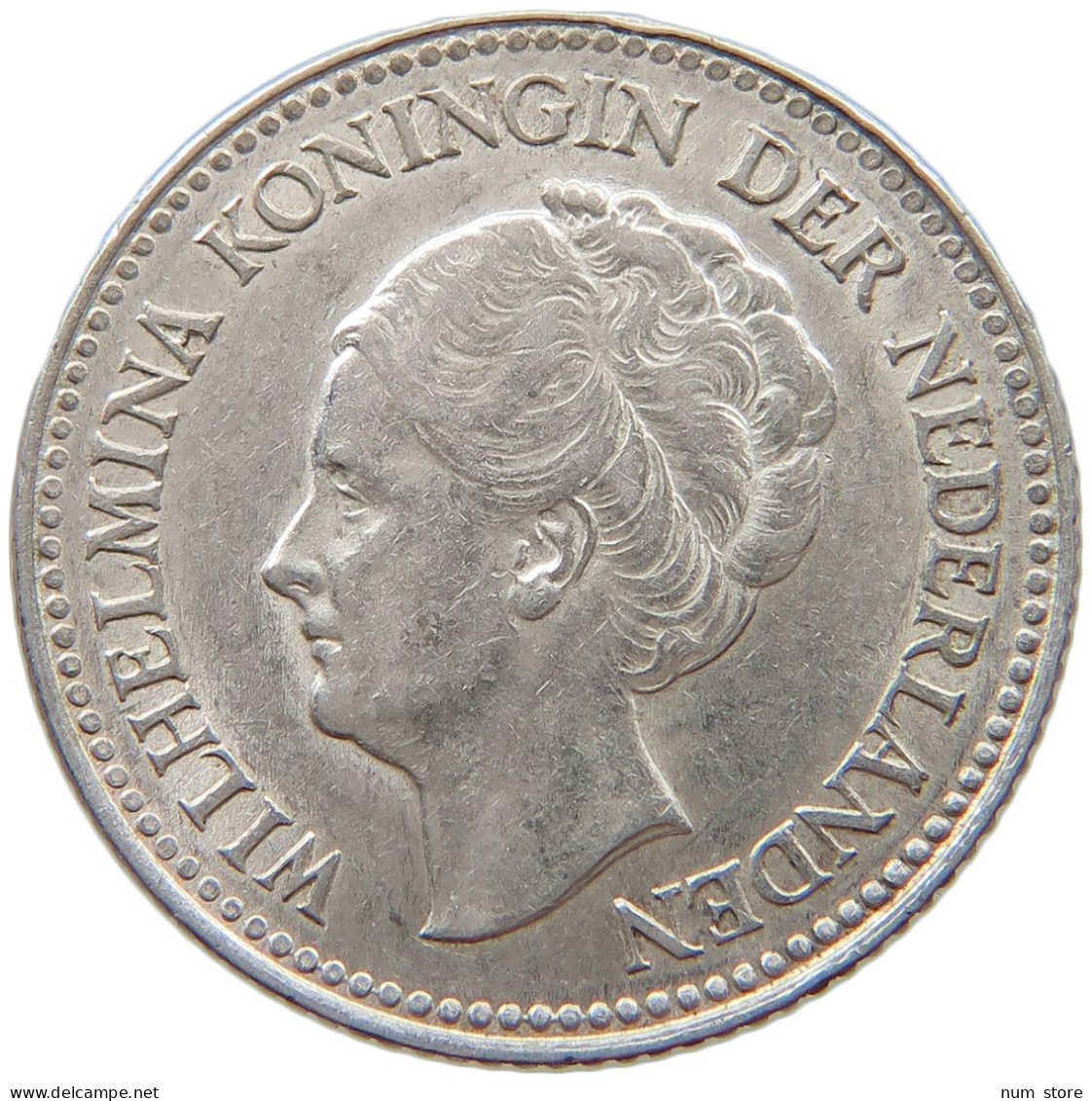 NETHERLANDS 1/2 GULDEN 1929 Wilhelmina 1890-1948 #s078 0315 - 1/2 Gulden