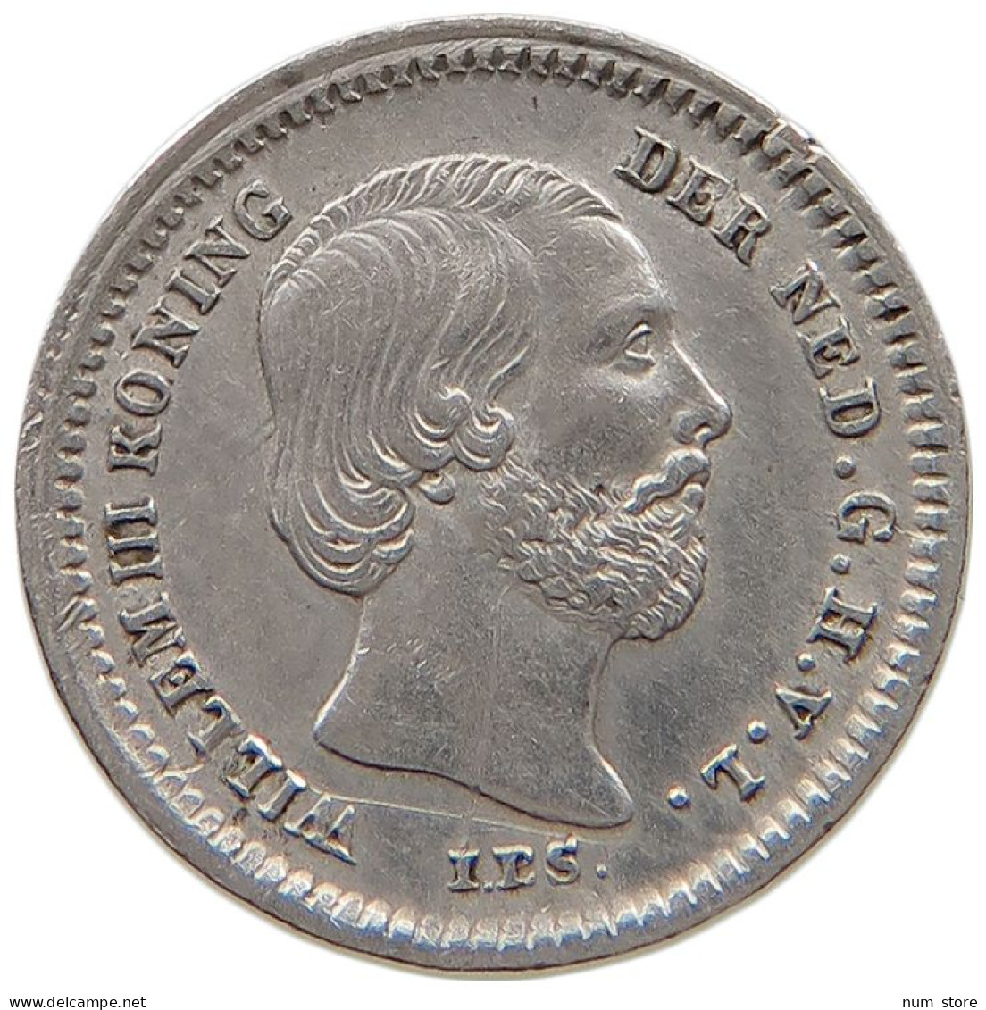 NETHERLANDS 5 CENTS 1850 Willem III. 1849-1890 DOUBLE STRUCK 5 #t158 0441 - 1849-1890 : Willem III