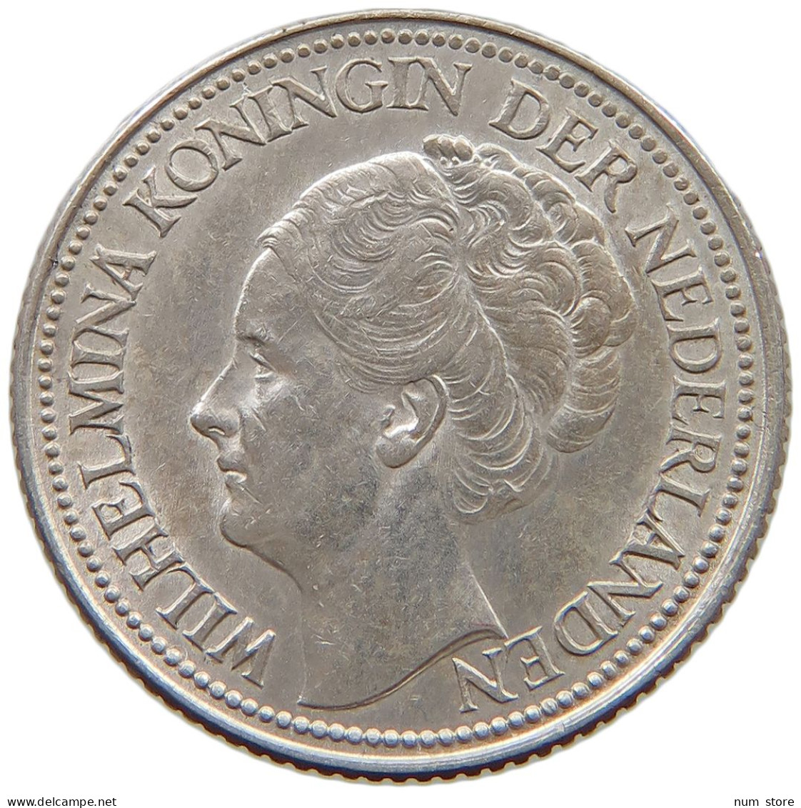 NETHERLANDS 25 CENTS 1941 Wilhelmina 1890-1948 #a082 0477 - 25 Cent