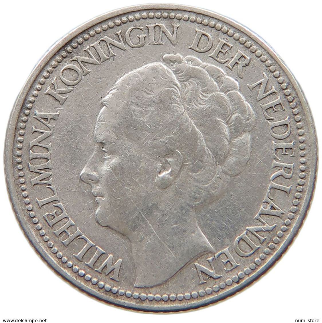 NETHERLANDS 25 CENTS 1928 Wilhelmina 1890-1948 #a032 0941 - 25 Cent