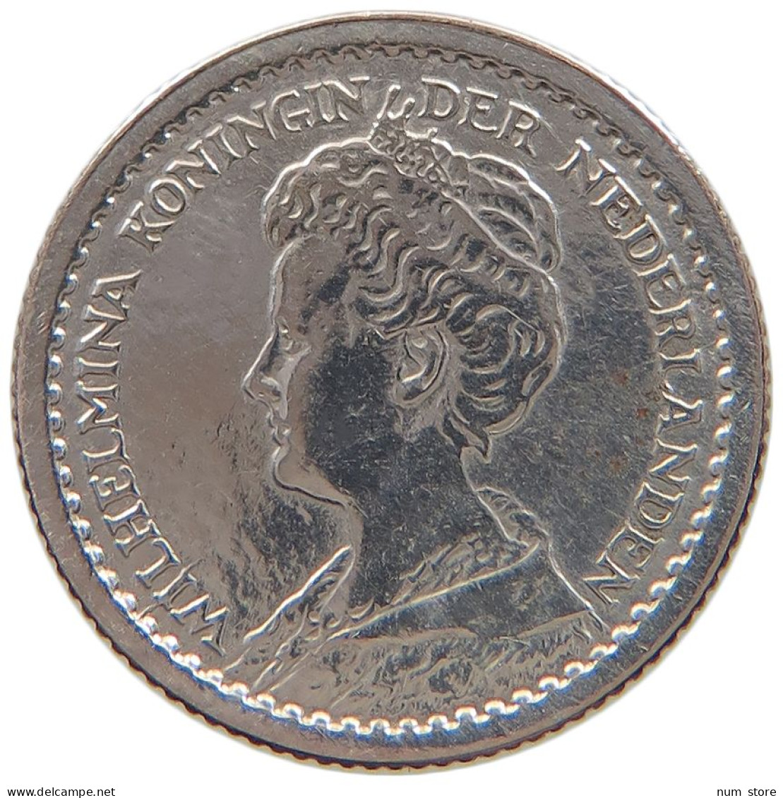 NETHERLANDS 10 CENTS 1917 Wilhelmina 1890-1948 #c040 0665 - 10 Cent
