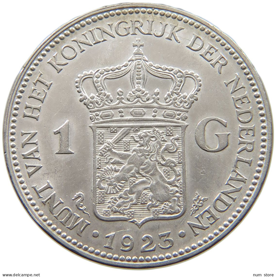 NETHERLANDS GULDEN 1923 Wilhelmina 1890-1948 #c003 0049 - 1 Gulden