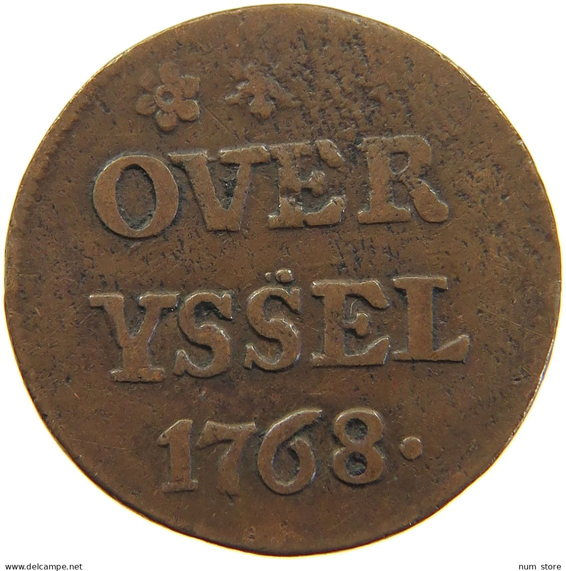 NETHERLANDS DUIT 1768 OVERIJSSEL #c063 0027 - Provincial Coinage