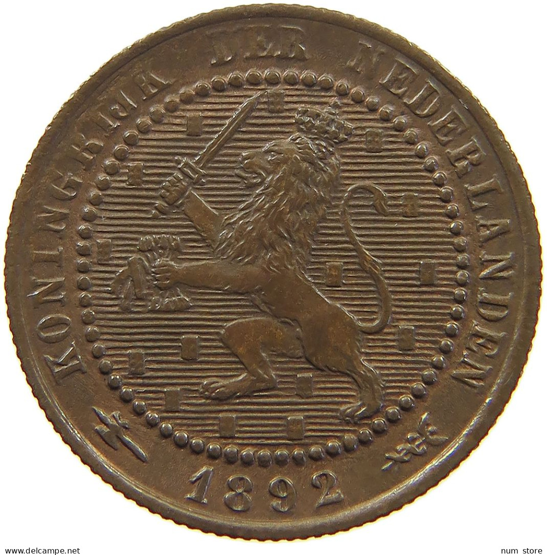 NETHERLANDS CENT 1892 Wilhelmina 1890-1948 #c032 0225 - 1 Cent