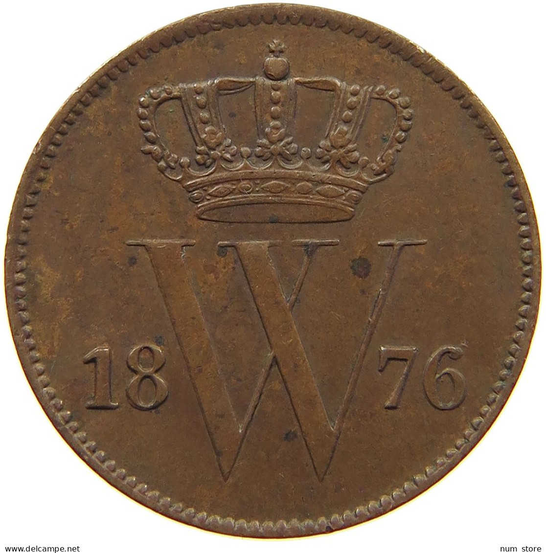 NETHERLANDS CENT 1876 Willem III. 1849-1890 #t140 0569 - 1849-1890 : Willem III