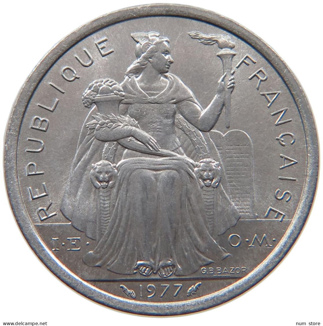 NEW CALEDONIA 2 FRANCS 1977  #s019 0097 - Nieuw-Caledonië