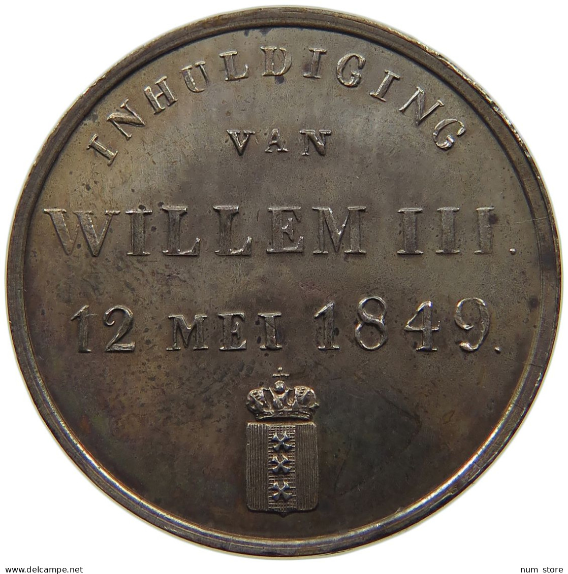 NETHERLANDS SILVER JETON 1849 WILLEM II. 1840-1849 #t005 0207 - 1840-1849 : Willem II