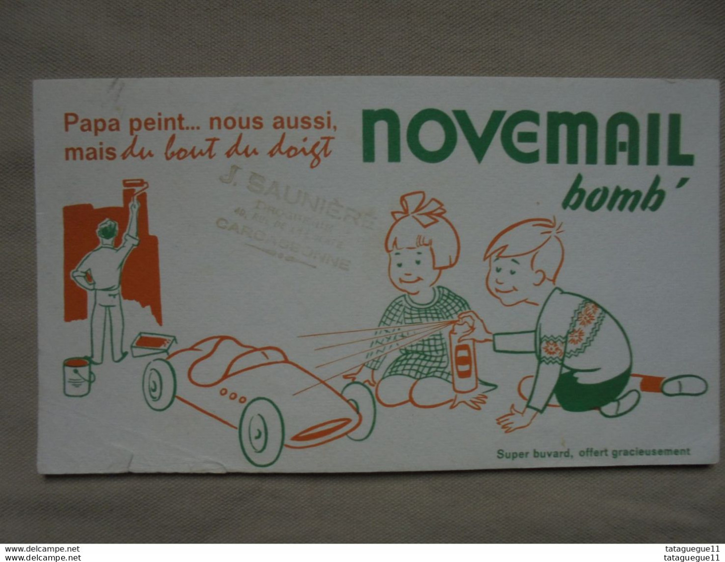 Ancien - Buvard Publicitaire " NOVEMAIL Bomb' " - Verf & Lak