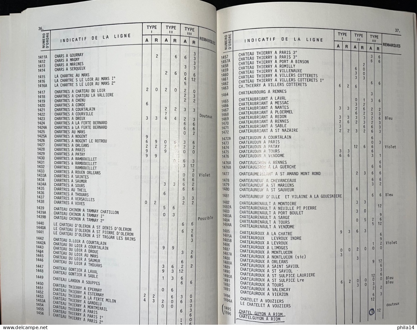 CATALOGUE DES CACHETS COURRIERS CONVOYEURS LIGNES 1877-1966 POTHION LA POSTE AUX LETTRES 1990 - Francia