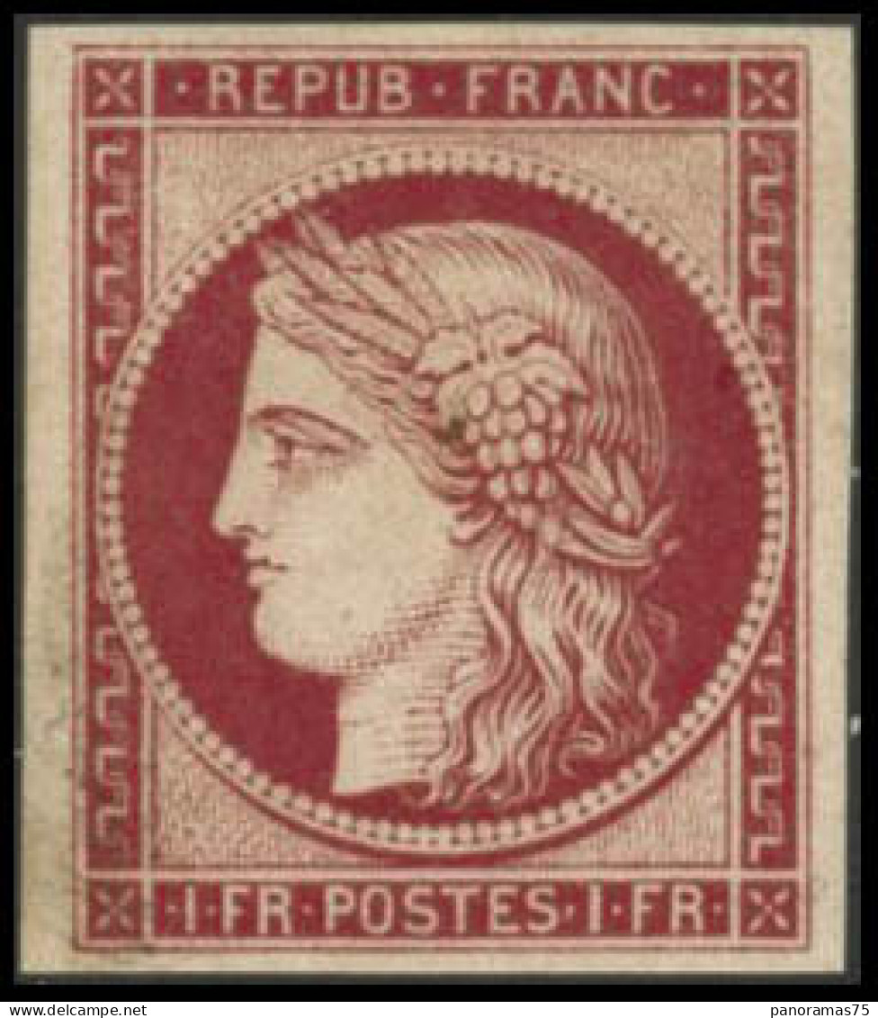 ** N°6F 1F Carmin, Réimp  - TB - 1849-1850 Cérès