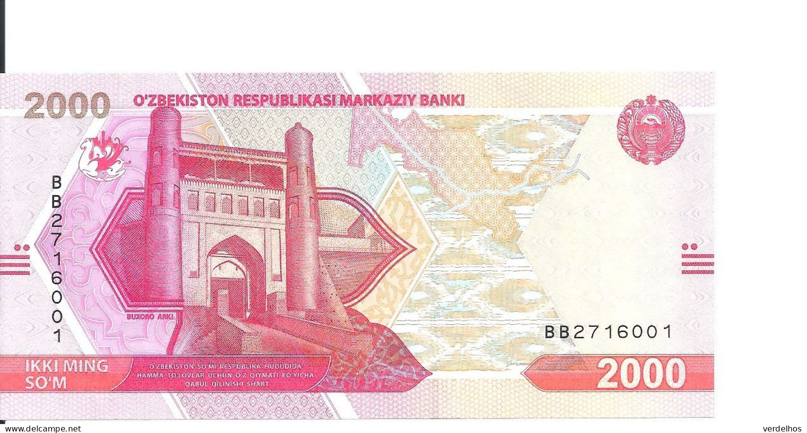 OUZBEKISTAN 2000 SUM 2021 UNC P 87 - Oezbekistan