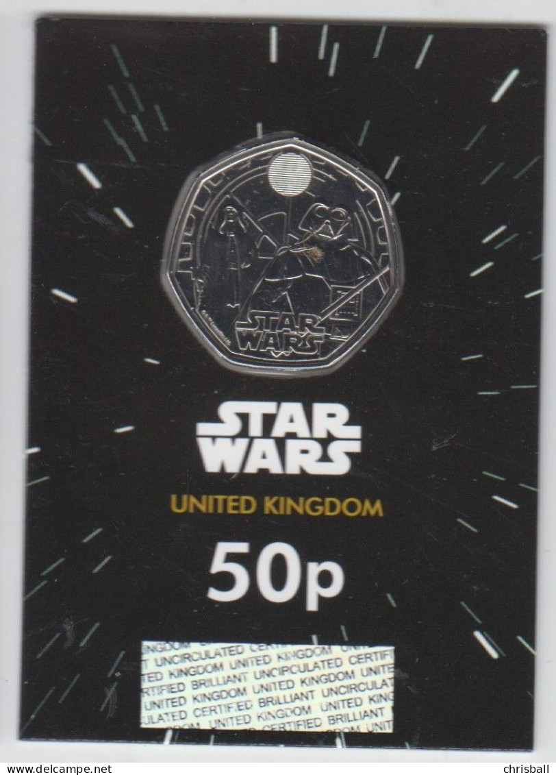 Great Britain UK 2023 50p Coin, Star Wars Darth Vader & Palpatine Bunc - 50 Pence