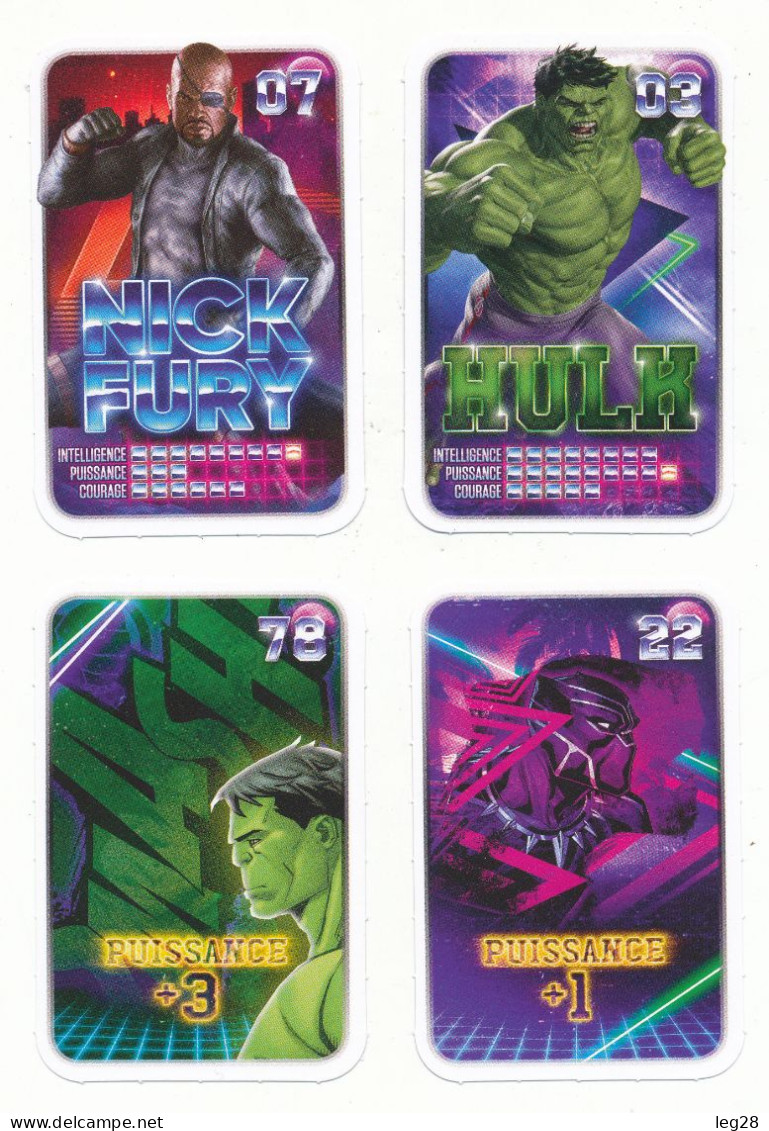 4 CARTES  MARVEL REVEIL TON POUVOIR - Marvel