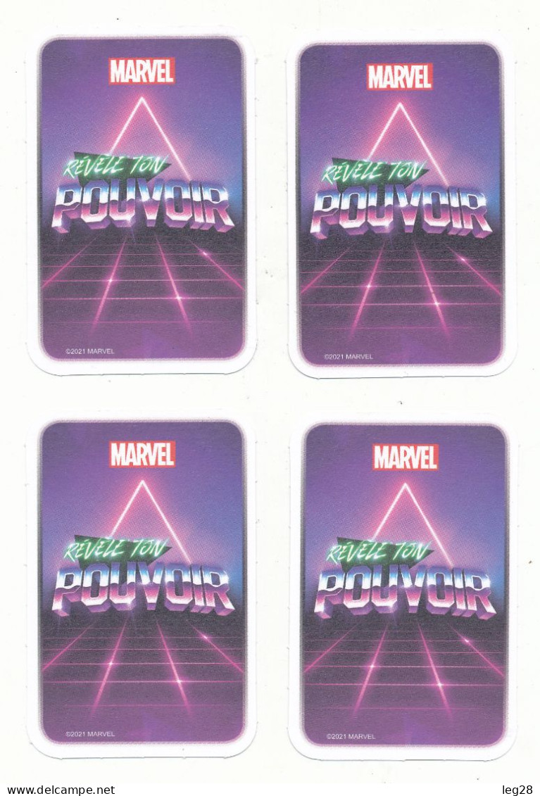 4 CARTES  MARVEL REVEIL TON POUVOIR - Marvel