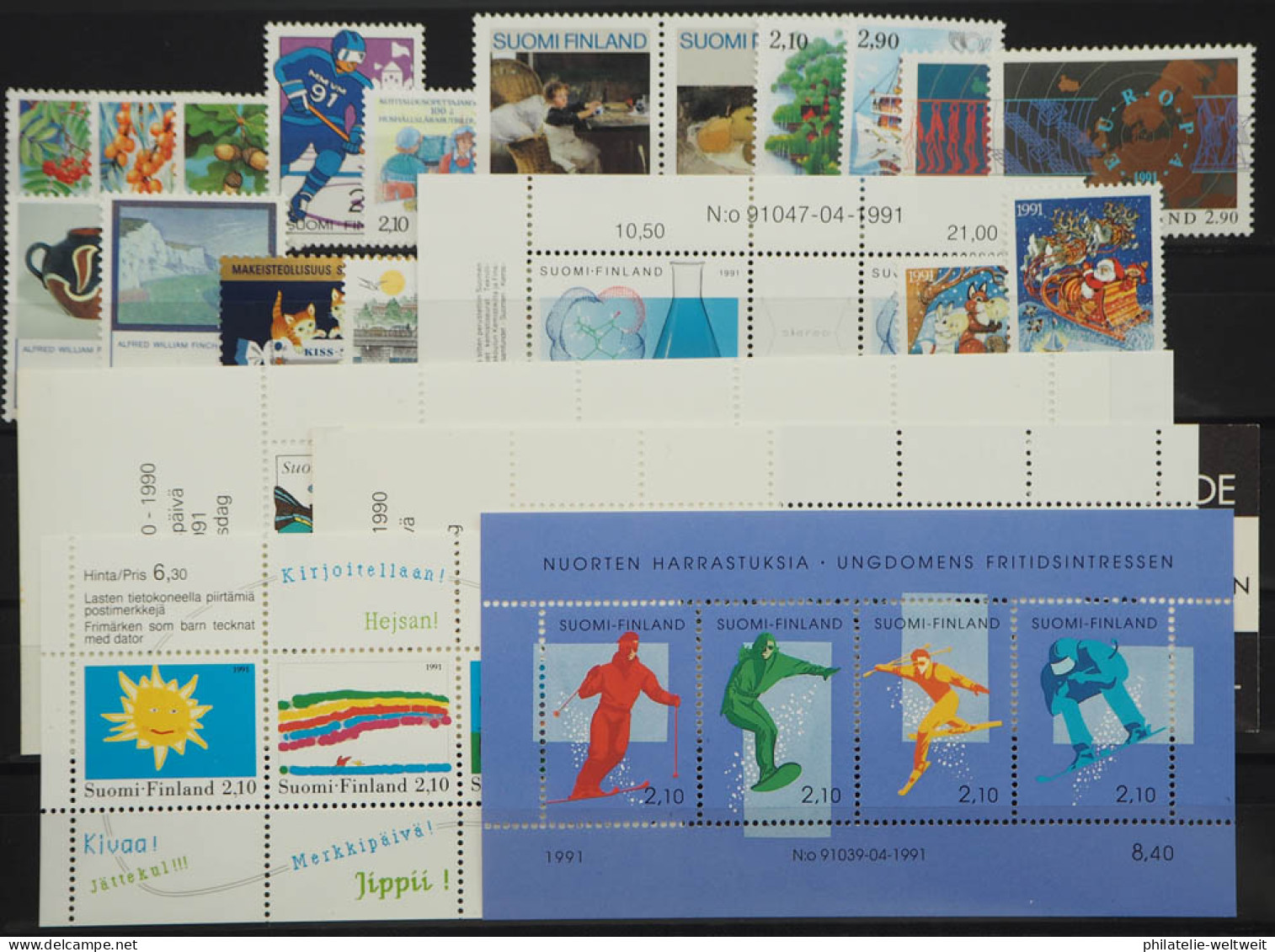 1991 Finnland; In Den HN Kompletter Jahrgang Mit MH 27 + 28, **/MNH, ME 43,- - Other & Unclassified