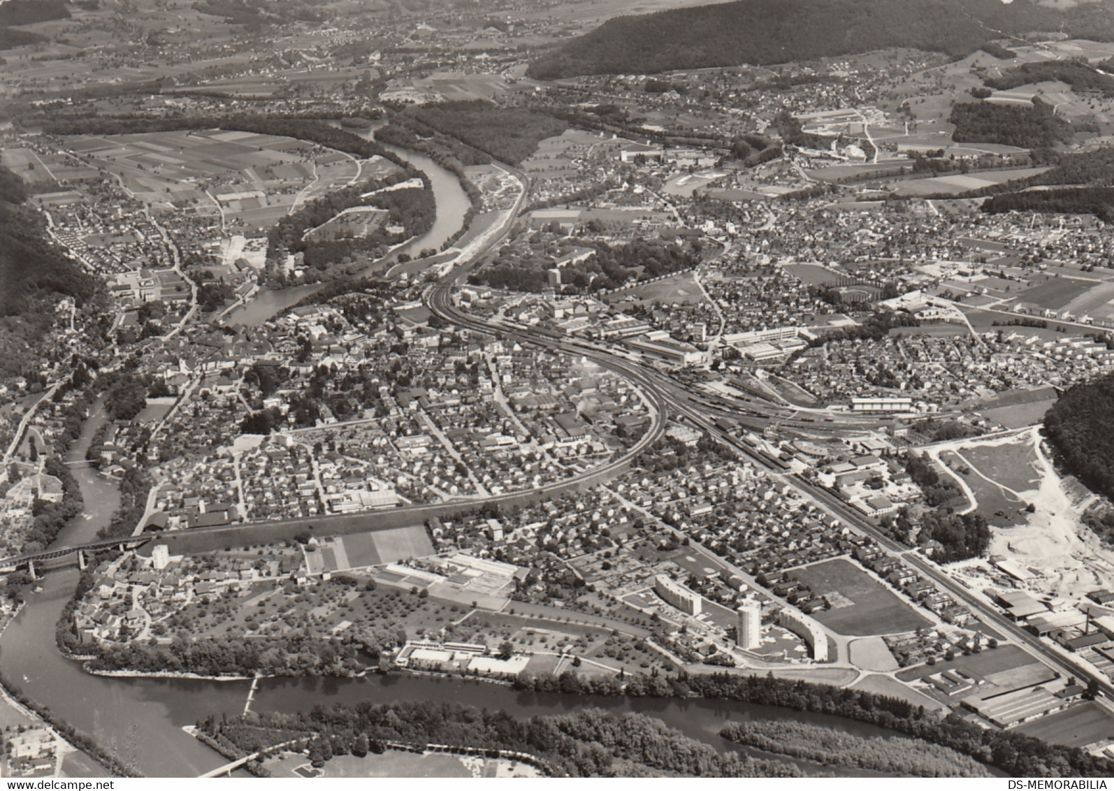 Brugg - Aerial View Luftbild M Bahnhof Railway Train Station Gare - Brugg