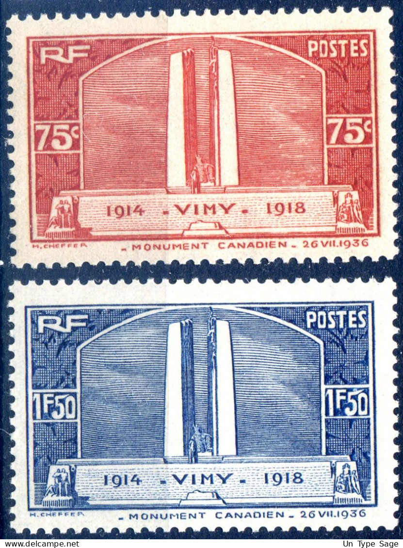 France N°316 Et 317 Neuf** - (F318) - Ungebraucht