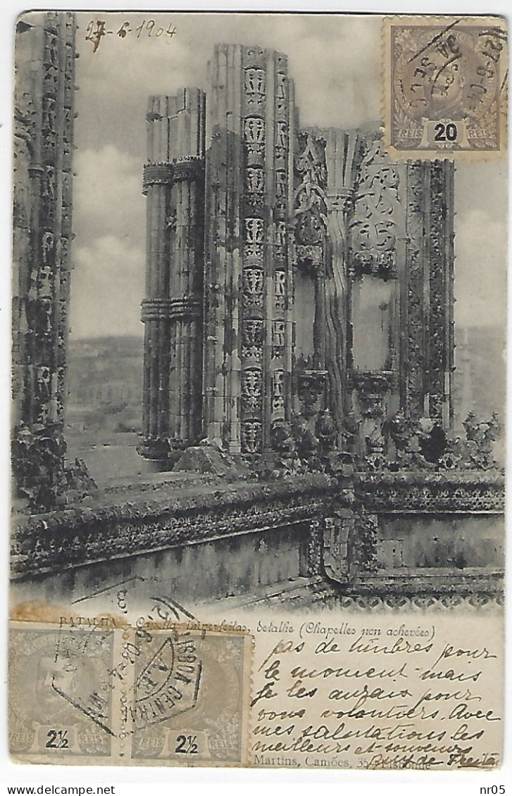 1904 - Bilhete Postal Pour France Avec Cachet " Lisboa Central " + Timbres - Briefe U. Dokumente